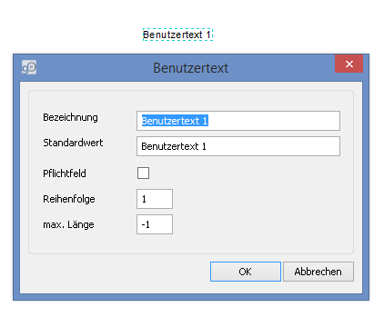 Benutzertext bearbeiten 