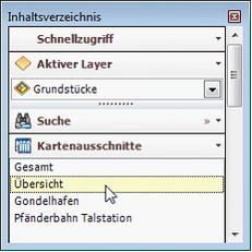 Funktionsgruppe Kartenausschnitte Funktionsgruppe Kartenausschnitte