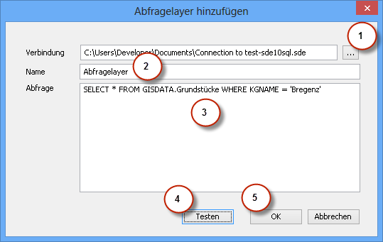 Abfragelayer hinzufügen