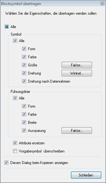 Blocksymbol übertragen