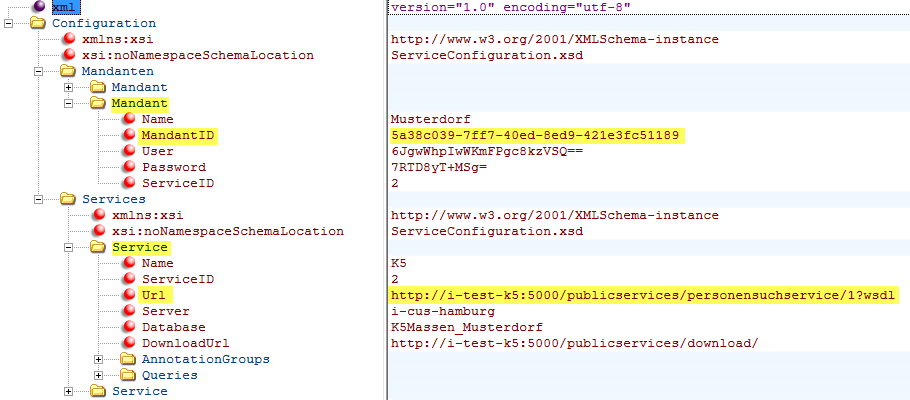 MandantenID und Url austauschen