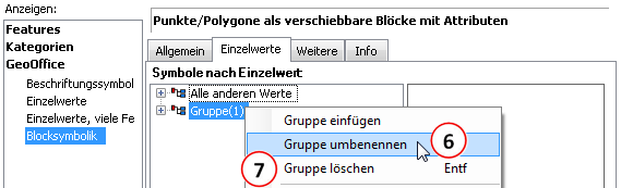 Gruppe umbenennen, löschen Gruppe umbenennen, löschen