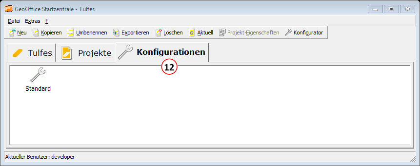 Startzentrale - Konfigurationen