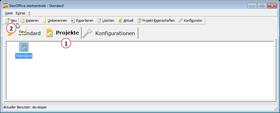 GeoOffice Startzentrale
