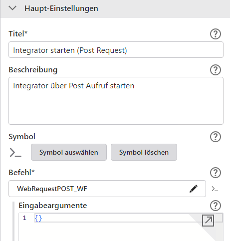 Benutzerdefinierter Befehl mit hinterlegtem Workflow in VertiGIS Studio Workflow