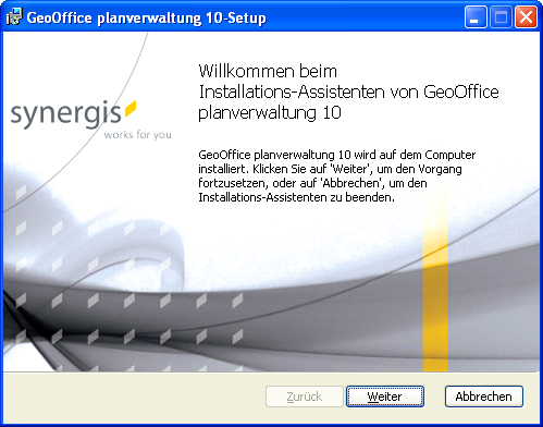 GeoOffice Planverwaltung Setup – Willkommen