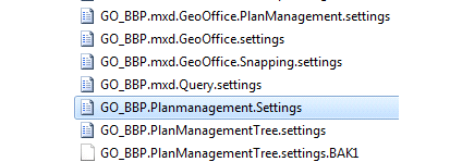 GeoOffice Planverwaltung – Settingsdateien zur MXD
