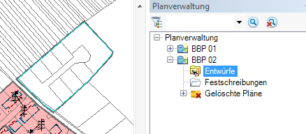Planobjekt über selektierten Geltungsbereich hinzufügen