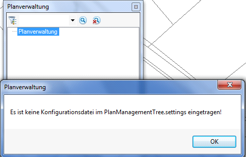 Meldung zu fehlender Konfigurationdatei