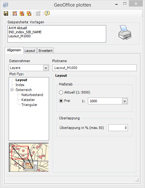 Plotdialog Typ Layout