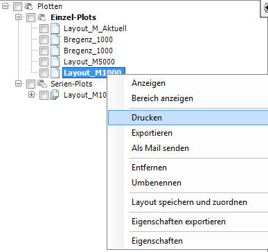 Kontextmenü - Drucken