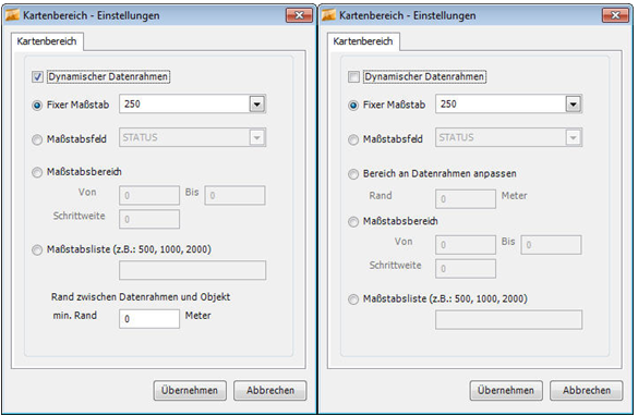 Normaler Datenrahmen / Dynamischer Datenrahmen Normaler Datenrahmen / Dynamischer Datenrahmen