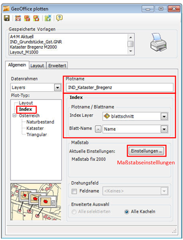 Plot-Dialog – Plot-Typ Index Plot-Dialog – Plot-Typ Index