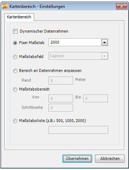 Maßstabseinstellungen Maßstabseinstellungen