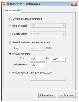 Maßstabseinstellungen Maßstabseinstellungen
