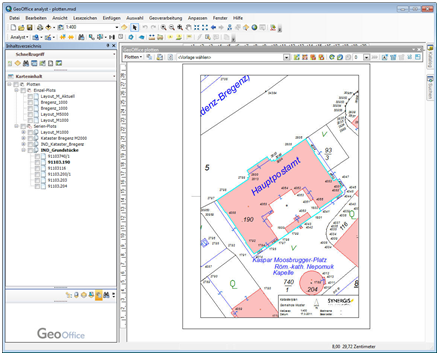 Plotausschnitt für das Hauptpostamt