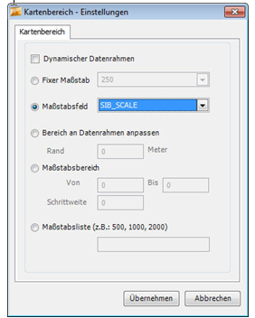 Maßstabseinstellungen