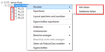 Serien-Plot – Kontextmenü Drucken