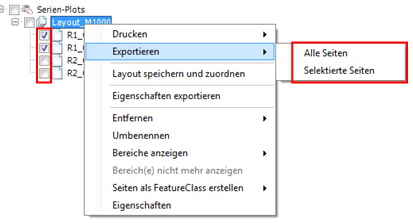 Serien-Plot – Kontextmenü Exportieren