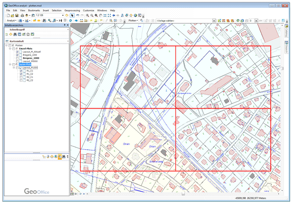 Gezeigte Bereiche in der Datenansicht Gezeigte Bereiche in der Datenansicht