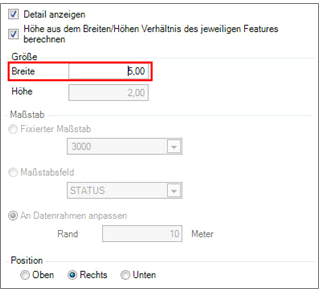 Breite definieren