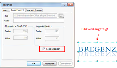 Logo anzeigen -aktiviert
