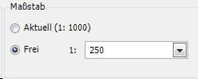 Maßstabseinstellung