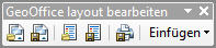 GeoOffice layout bearbeiten Werkzeugleiste