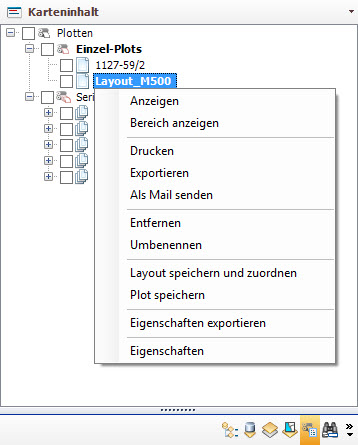 Kontextmenü Plotausschnitte