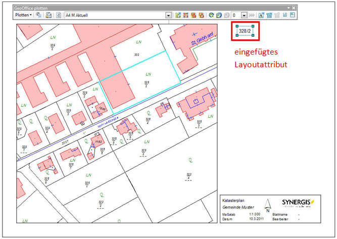 Eingefügtes Layouattribut