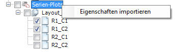Kontextmenü Serien-Plots