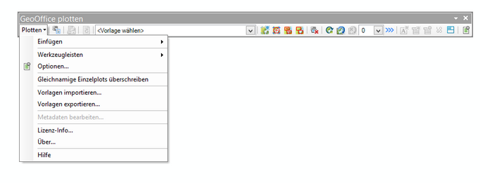 GeoOffice plotten Menü