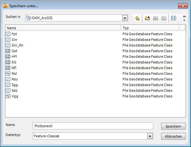 Speicherdialog Speicherdialog