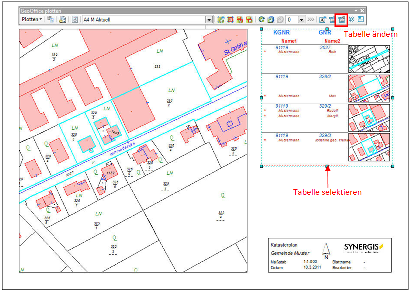 Layoutattributtabelle ändern