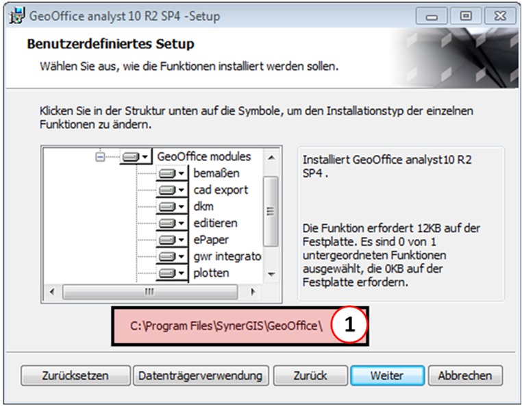 GeoOffice analyst - Setup