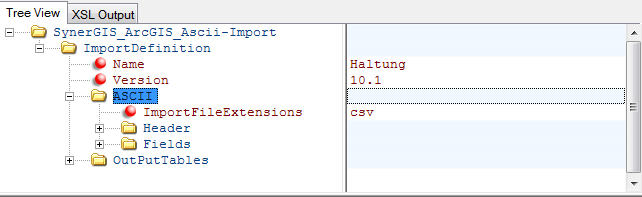 Konfiguration – ImportFileExtension