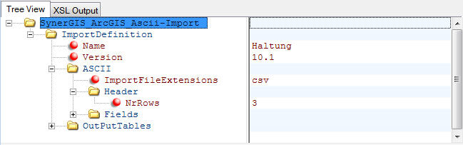 Konfiguration – NrRows – Überspringen der ersten 3 Zeilen
