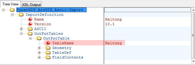 Konfiguration – Attribut Tablename