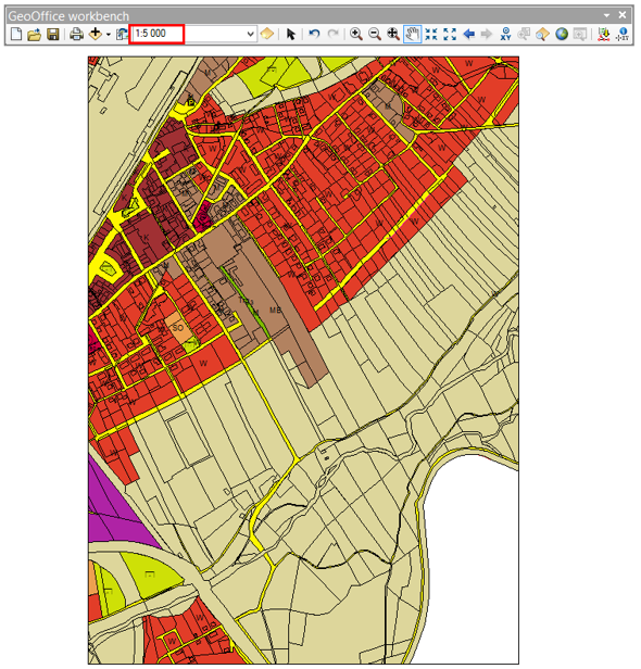 Maßstab 1:5000 einstellen