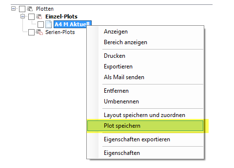 bestehenden Plot neu speichern