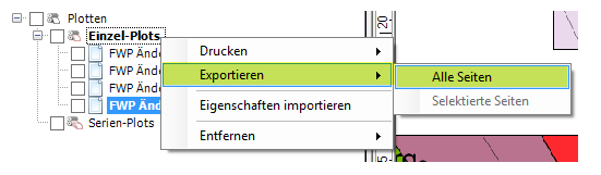 Einzel-Plots: Alle Seiten exportieren