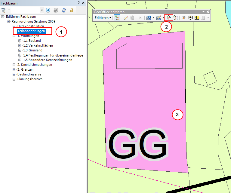 Widmung auf Layer Teilabänderungen hochkopieren