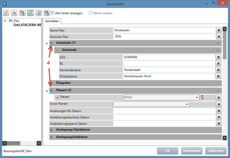 Das objektorientierte Datenmoell im Sachdatendialog