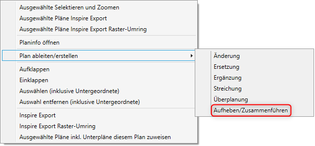 Befehlsreferenz_Pläne erstellen und ableiten_Aufheben