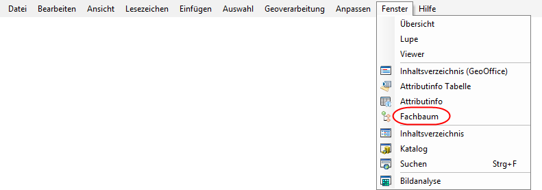 Fachbaumfenster hinzufügen