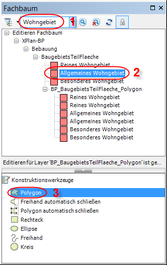 Vorgang beim Skizzieren eines Fachobjektes