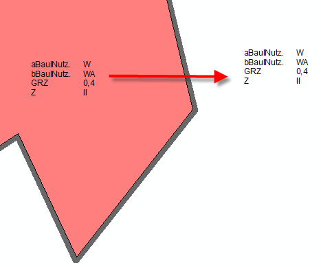 Verschieben eines Präsentationsobjektes außerhalb eines Plans